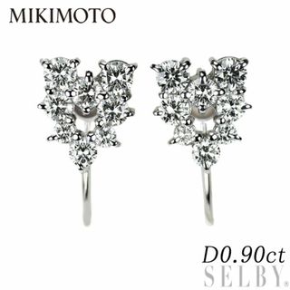 ミキモト(MIKIMOTO)のミキモト K18WG ダイヤモンド イヤリング 0.90ct(イヤリング)