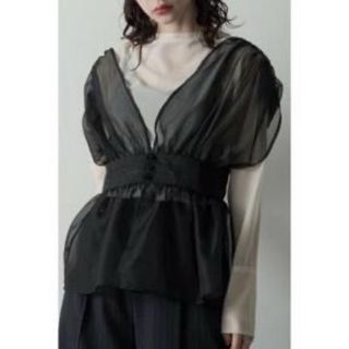 美品　Limue リミュ　シフォン　シースルー　ビスチェ(シャツ/ブラウス(半袖/袖なし))