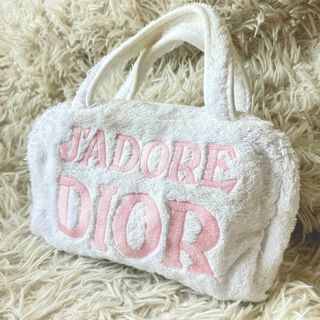 クリスチャンディオール(Christian Dior)の希少✨ディオール ミニハンドバッグ 白 タオル生地Dior JADORE(ハンドバッグ)