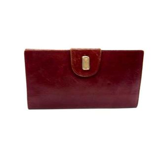 セリーヌ(CELINE)のCELINE セリーヌ マカダム レザー 二つ折り 長財布 ウォレット 札入れ 小銭入れ レディース メンズ ボルドー系 DJ6546(財布)