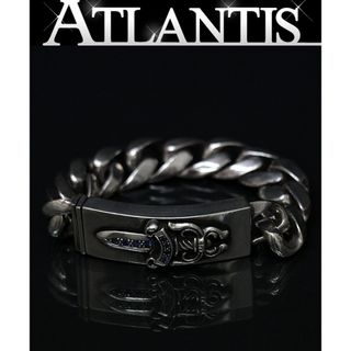 クロムハーツ(Chrome Hearts)のCHROME HEARTS 銀座店 クロムハーツ オールド ダガー ID クラシックチェーン ブレス 11リンク アフターサファイヤ メンズ SV925 シルバー 99763(ブレスレット)