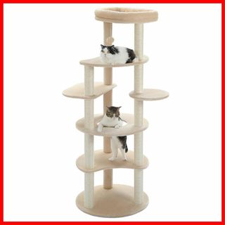 PETEPELA(ぺテぺラ) キャットタワー スリム 大型猫用 猫タワー 多頭飼