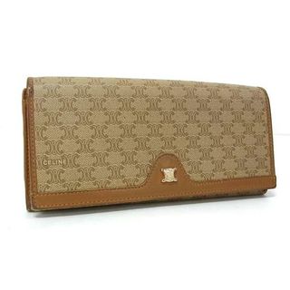 セリーヌ(CELINE)のCELINE セリーヌ マカダム柄 PVC×レザー 二つ折り 長財布 ウォレット 札入れ 小銭入れ カード入れ レディース ブラウン系 DJ6982(財布)