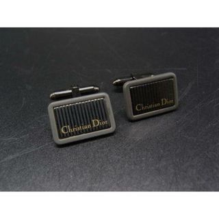 ChristianDior クリスチャンディオール カフスボタン カフリンクス アクセサリー 紳士 メンズ シルバー系×ブラック系 DJ6323