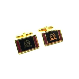 ChristianDior クリスチャンディオール カフスボタン カフリンクス アクセサリー 紳士 メンズ ゴールド系×ブラック系 DY0826