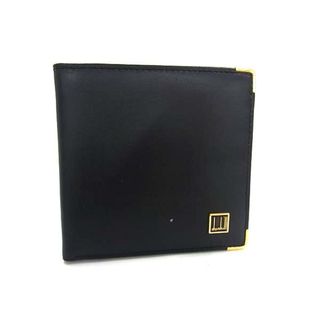 dunhill ダンヒル レザー 二つ折り 財布 ウォレット 札入れ 小銭入れ カード入れ メンズ ブラック系 DJ2961