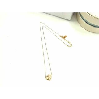 ヨンドシー(4℃)の■美品■ 4℃ ヨンドシー SV925 ラインストーン ハート ネックレス ペンダント アクセサリー ゴールド系 DJ3241(ネックレス)