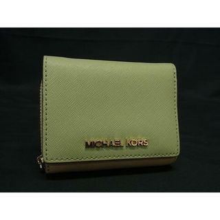 マイケルコース(MICHAEL KORS)のMICHAEL KORS マイケルコース レザー 三つ折り 財布 ウォレット 札入れ 小銭入れ レディース メンズ グリーン系×ベージュ系 DJ3080(その他)