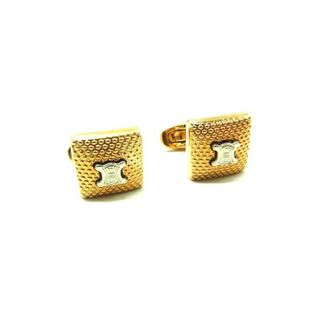 セリーヌ(CELINE)のCELINE セリーヌ マカダム カフスボタン カフリンクス アクセサリー 紳士 メンズ ゴールド系×シルバー系 DY0870(その他)
