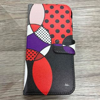 iPhone15pro ケース iPhoneケース 手帳型 柄 赤 紫 黒(iPhoneケース)
