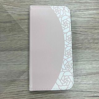 iPhone15pro ケース iPhoneケース 手帳型 ピンク カメリア(iPhoneケース)