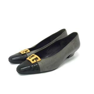 ジバンシィ(GIVENCHY)のGIVENCHY ジバンシィ レザー ヒール パンプス 表記サイズ 36(約23cm) 靴 シューズ レディース グレー系 DJ0801(その他)