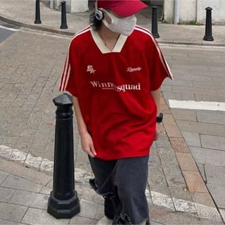 【限定価格】 サッカー ユニフォーム デザイン フットボール ゲームシャツ(Tシャツ/カットソー(半袖/袖なし))