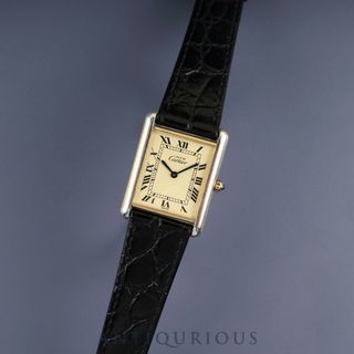 カルティエ(Cartier)のカルティエ マストタンク LM 6 81006 クォーツ Cal.81 SV925 革 純正尾錠（GP） アイボリーローマン文字盤 1982年頃～1995年頃 オーバーホール済み(腕時計(アナログ))