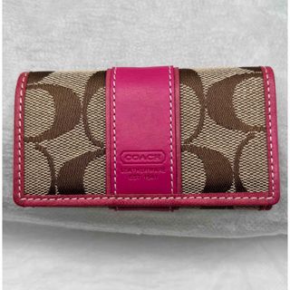 コーチ(COACH)の美品　COACH コーチ　シグネチャー　4連キーケース(キーケース)