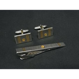 ダンヒル(Dunhill)のdunhill ダンヒル ネクタイピン カフスボタン カフリンクス アクセサリー 2点セット ビジネス 紳士 メンズ シルバー系 DI8463(その他)