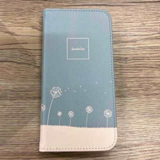 iPhone15pro ケース iPhoneケース 手帳型 水色 たんぽぽ
