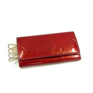 ルイヴィトン(LOUIS VUITTON)のLOUIS VUITTON ルイヴィトン M91976 モノグラムヴェルニ ミュルティクレ4 4連 キーケース 鍵入れ ポムダムール レッド系 DI9118(その他)