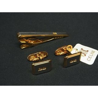 セリーヌ(CELINE)の■美品■ CELINE セリーヌ ヴィンテージ 馬車金具 ネクタイピン カフスボタン カフリンクス 2点セット ゴールド系×シルバー系 DI9157(その他)