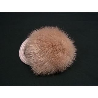 アレクサンドルドゥパリ(ALEXANDRE DE PARIS)の■新品同様■ ALEXANDRE DE PARIS アレクサンドル ドゥ パリ ミンクファー ヘアゴム ヘアアクセサリー ピンクベージュ系 DI5171(ヘアゴム/シュシュ)