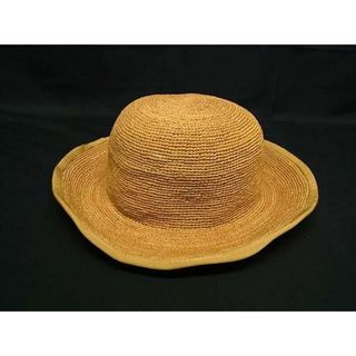 定額 ■極美品■ MARZI マルツィ ポリエステル ハット 麦わら 帽子 表記サイズ 58 レディース メンズ イエローベージュ系 BP1825