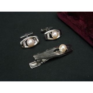 ミキモト(MIKIMOTO)の■美品■ MIKIMOTO ミキモト 本真珠 アコヤ真珠 パール 約7ｍｍ SV925 カフスボタン ネクタイピン 2点セット シルバー系 DI2714(その他)