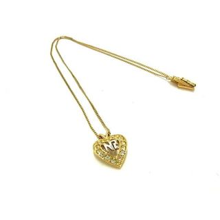 ニナリッチ(NINA RICCI)の■美品■ NINA RICCI ニナリッチ ラインストーン ハート ネックレス ペンダント アクセサリー レディース ゴールド系 DI3029(ネックレス)