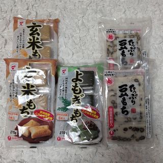 たいまつ玄米もち×2　よもぎもち×1　越後製菓豆もち×2　5袋おまとめ　お餅(その他)