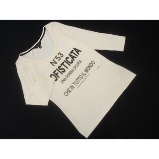 エポカ(EPOCA)のEPOCA エポカ プリント カットソー size42/白 ■◇ レディース(カットソー(長袖/七分))