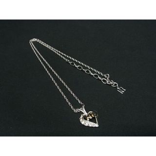 ニナリッチ(NINA RICCI)の■美品■ NINA RICCI ニナリッチ ロゴモチーフ ハート ラインストーン ネックレス ペンダント アクセサリー シルバー系 DI0594(ネックレス)