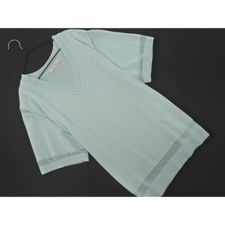 エポカ(EPOCA)のEPOCA エポカ Vネック サマー ニット セーター size40/水色 ■◆ レディース(ニット/セーター)