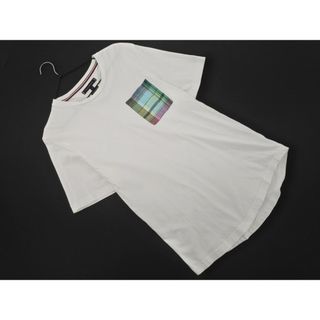 トミーヒルフィガー(TOMMY HILFIGER)のTOMMY HILFIGER トミーヒルフィガー ポケット Tシャツ sizeM/白 ■◆ メンズ(Tシャツ/カットソー(半袖/袖なし))