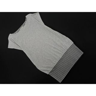 シップス(SHIPS)のSHIPS シップス ボートネック フレンチスリーブ チュニック チュニック カットソー ライトグレー ■◆ レディース(カットソー(半袖/袖なし))