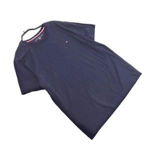 トミーヒルフィガー(TOMMY HILFIGER)のTOMMY HILFIGER トミーヒルフィガー ワンポイント刺繍 Tシャツ sizeM/濃紺 ■◆ メンズ(Tシャツ/カットソー(半袖/袖なし))