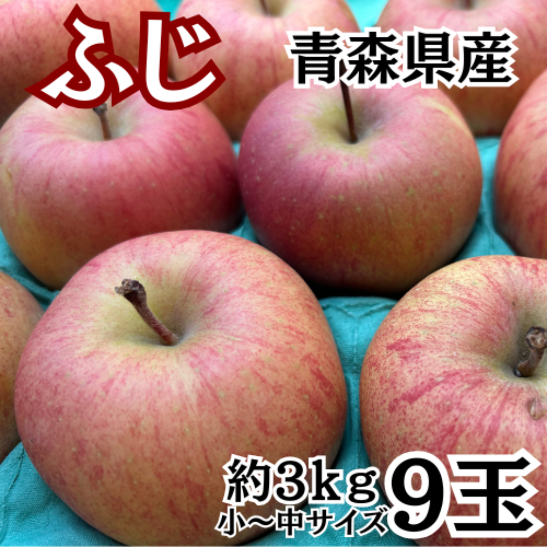 【有袋ふじ】青森県産‼️りんご　８キロ　送料無料　特級品✨ りんご ふじりんご 3㎏9玉 青森県産 リンゴ 小～中サイズ 有袋