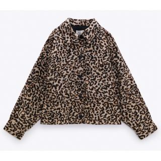 ザラ(ZARA)のZARA レオパード　ジャケット(毛皮/ファーコート)