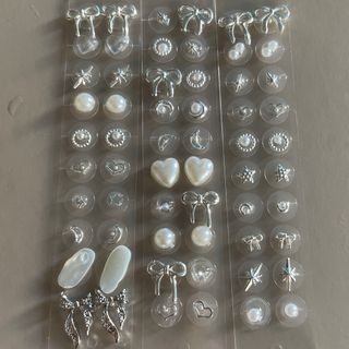 耳つぼジュエリー　耳ツボジュエリー　貼るピアス　シルバー