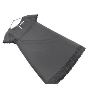 ビームス(BEAMS)のRay BEAMS レイビームス サテン フリル ワンピース size1/黒 ■◆ レディース(ミニワンピース)