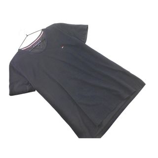 トミーヒルフィガー(TOMMY HILFIGER)のTOMMY HILFIGER トミーヒルフィガー Vネック Tシャツ sizeL/黒 ■◆ メンズ(Tシャツ/カットソー(半袖/袖なし))