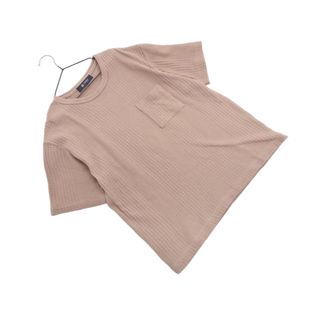 ナノユニバース(nano・universe)のnano universe ナノユニバース 胸ポケット カットソー sizeM/ベージュ ■◆ レディース(カットソー(半袖/袖なし))