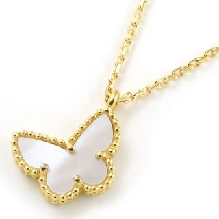 ヴァンクリーフアンドアーペル(Van Cleef & Arpels)のヴァンクリーフ＆アーペル Van Cleef & Arpels ネックレス スウィート アルハンブラ パピヨン VCARF69300 ホワイト シェル K18YG 【中古】(ネックレス)
