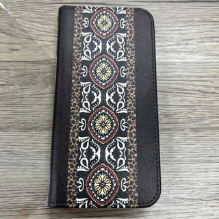 iPhone16 ケース iPhoneケース 手帳型 黒 柄(iPhoneケース)