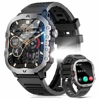 軍用規格 2.0インチ大画面 スマートウォッチ Bluetooth5.3通話機能(その他)