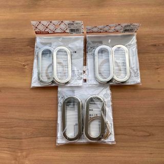 【新品】3個セット ツメ式ハトメ持ち手 シルバー　INAZUMA