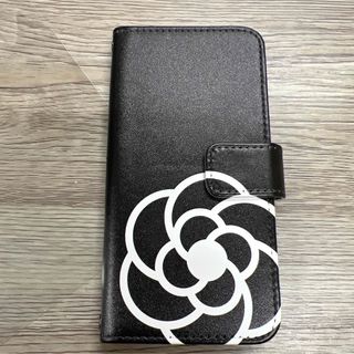 iPhoneSE 7 8 ケース 手帳型 iPhoneケース カメリア 黒