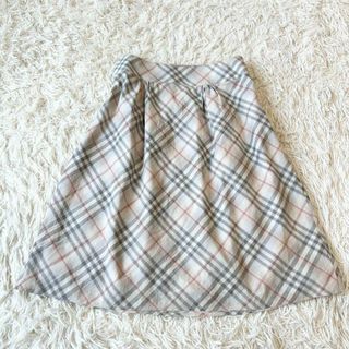 バーバリーロンドン フレアスカート チェック柄 BURBERRY(ひざ丈スカート)