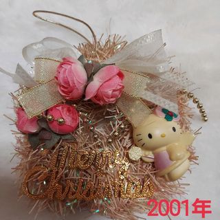 ハローキティ(ハローキティ)のレア☆エンジェルキティちゃん クリスマスリース 2001年製(キャラクターグッズ)