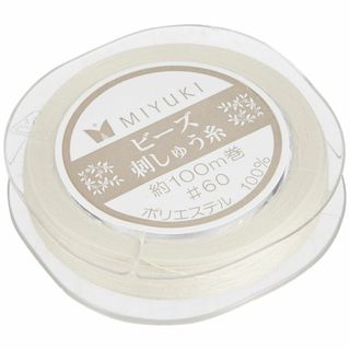 【色:ベージュ】MIYUKI ビーズ刺しゅう糸 60/100m巻 ベージュ HC(その他)