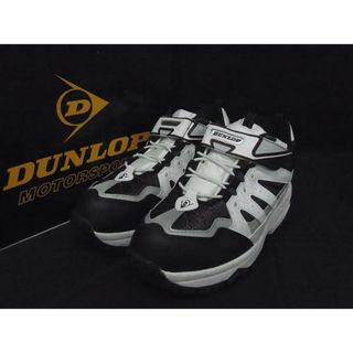 ■美品■ DUNLOP MOTORSPORT ダンロップモータースポーツ レザー×メッシュ スニーカー 表記サイズ 24.0cm 靴 ホワイト系 DJ0874(スニーカー)
