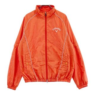 サイズ：M CALLAWAY キャロウェイ  2WAY 裏メッシュ ジップジャケット アーガイル柄 オレンジ系 [240101492337] ゴルフウェア メンズ ストスト(ウエア)